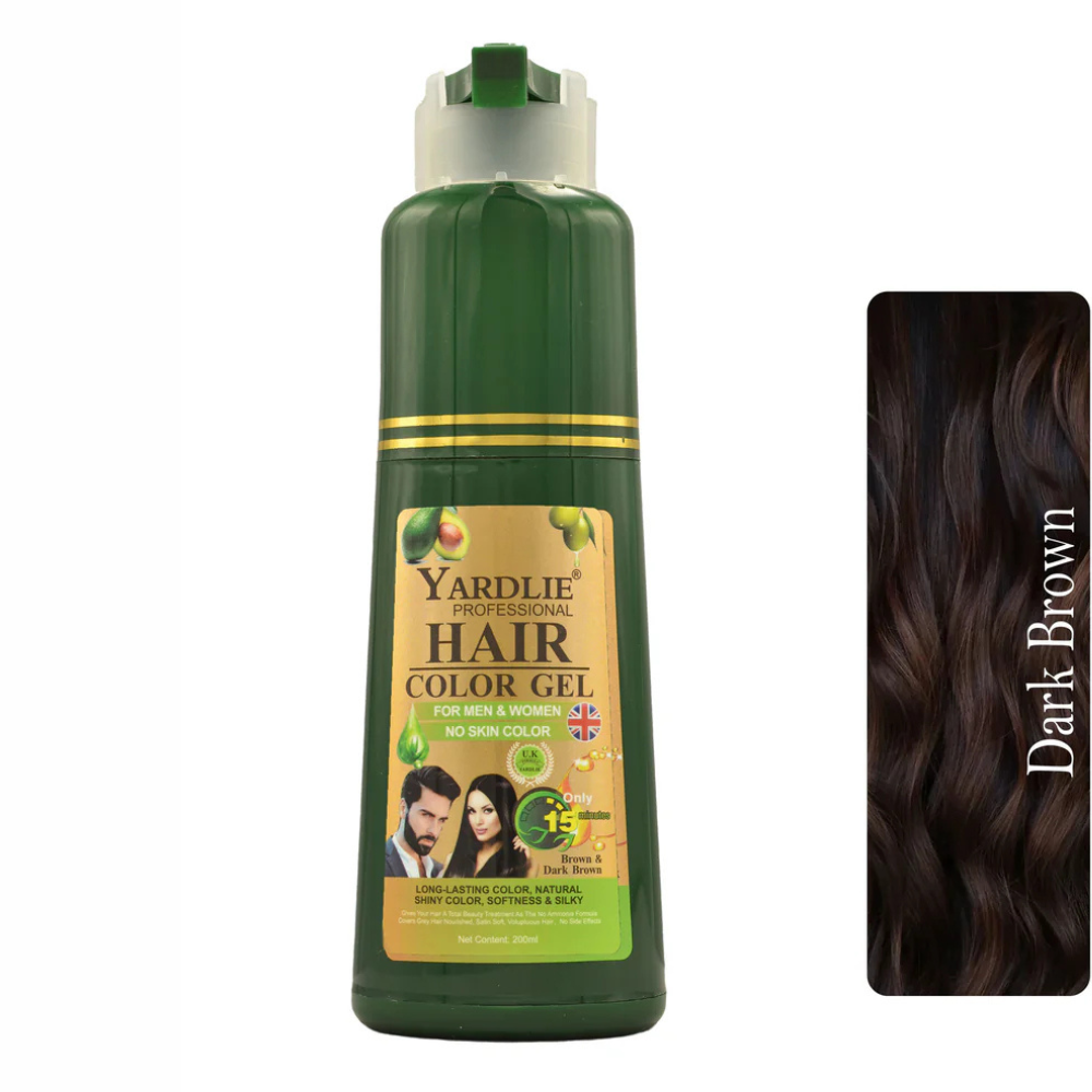 Yardlie Dark Brown Hair Color Gel – UK-Based Formula (200ml) - Image 2